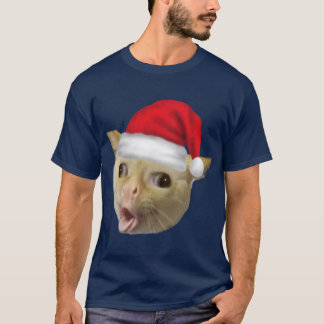 T-shirt Coughing Cat In Christmas Meme friends