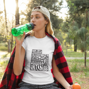 T-shirt Couleur adulte Utah Line Art Mandala Carte