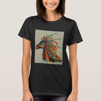 T-shirt couleur Aquarelle féminine "Be a Warrior"