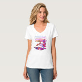 T-shirt couleur Aquarelle "Vibrant Wilderness" (Devant entier)