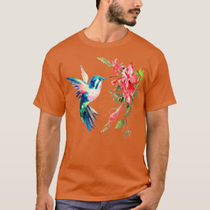 T-shirt Couleur arc-en-ciel Colibri Drôle Oiseau Amoureux