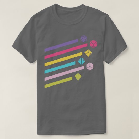 T-shirt Couleur arc-en-ciel polyédrique Rayon (Design devant)