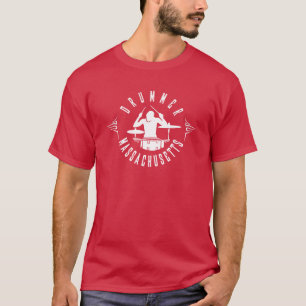 T-shirt Couleur blanche du batteur Massachusetts