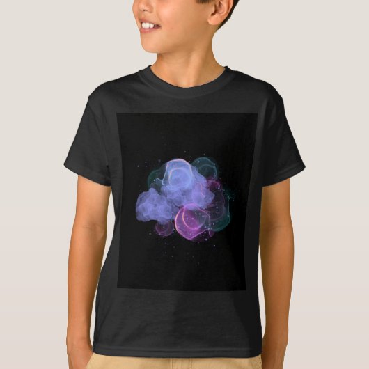 T-shirt couleur bleu violet d'aquarelle (Devant)