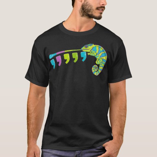 T-shirt Couleur Changer Chameleon Comma Chameleon  (Devant)