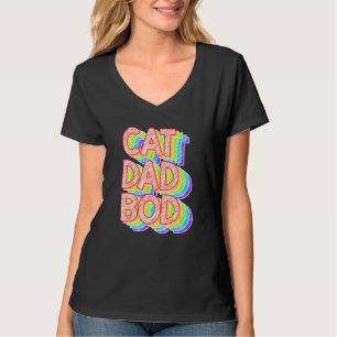 T-shirt Couleur Chat Papa Bod Fitness Fête des pères