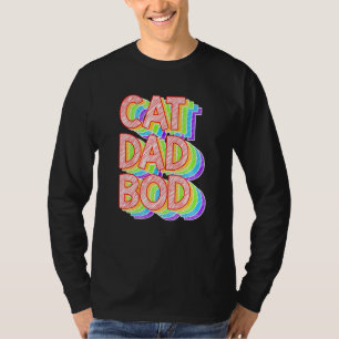 T-shirt Couleur Chat Papa Bod Fitness Fête des pères