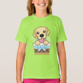 T-shirt couleur chiot doré (Devant)