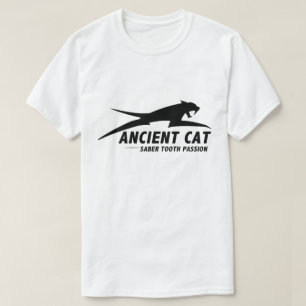 T-shirt Couleur claire antique de chat (chat denté de