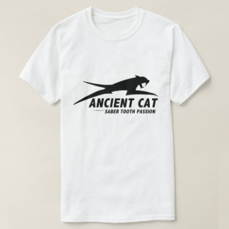 T-shirt Couleur claire antique de chat (chat denté de