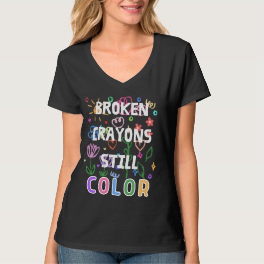 T-shirt Couleur continue Crayon cassé (Devant)