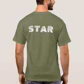 T-shirt couleur couleur couleur verte Fatigue Étoi (Dos)