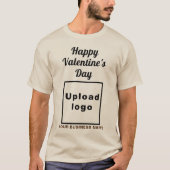 T-shirt couleur couleur sable pour la Saint-Valent (Devant)