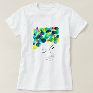 T-shirt Couleur d'aquarelle cool fille funky