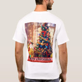 T-shirt couleur d'aquarelle de Noël (Dos)