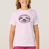 T-shirt Couleur d'aquarelle violette à visage blanc (Devant)