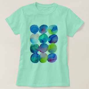 T-shirt Couleur de cool d'art abstrait de motif de cercle