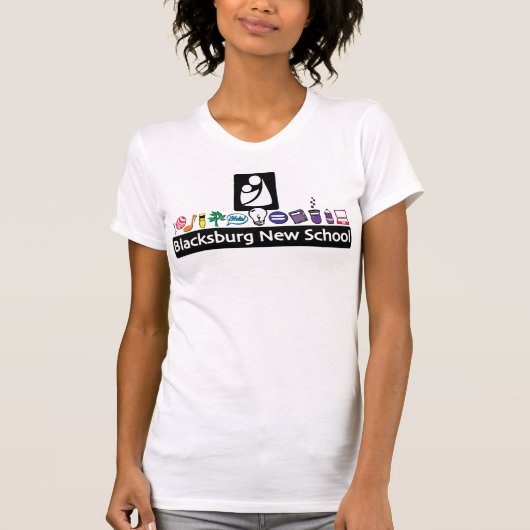 T-shirt couleur de la nouvelle école de Blacksburg (Devant)