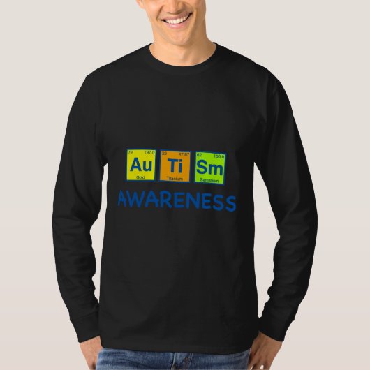 T-shirt Couleur de la sensibilisation sur l'autisme - Elém (Devant)