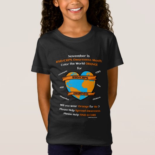 T-Shirt Couleur de l'orange du monde...RSD/CRPS (Devant)