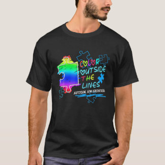 T-shirt Couleur De sensibilisation sur l'autisme À L'Extér
