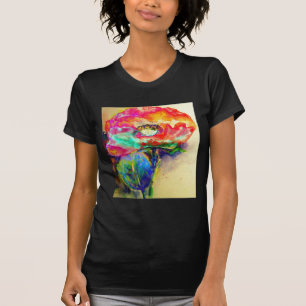 T-shirt Couleur d'eau Abstraite colorée et rétro