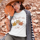 T-shirt Couleur d'eau des feuilles d'automne simple