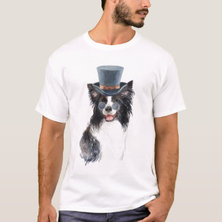 T-shirt Couleur d'eau douce Steampunk Bordure Collie
