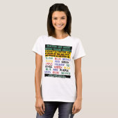 T-shirt Couleur d'illusion de mots - effet de Stroop (Devant entier)