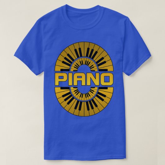 T-shirt Couleur d'or pour piano (Design devant)
