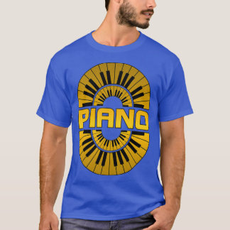 T-shirt Couleur d'or pour piano