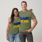 T-shirt couleur drapeau ukrainien (Unisexe)