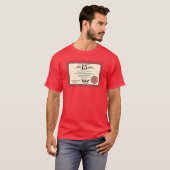 T-shirt Couleur faite sur commande récompense de service (Devant entier)