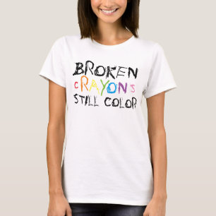 T-shirt couleur fixe Crayons cassés