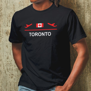 T-shirt Couleur foncée de l'avion de l'aéroport de Toronto