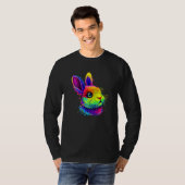T-shirt Couleur Mignonne Lapin Visage Style Pop (Devant entier)