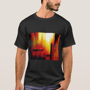 T-shirt Couleur noire Modèle Art Abstrait moderne peinture