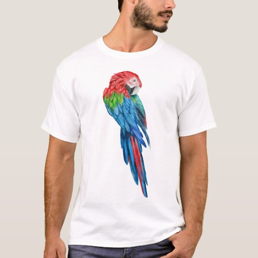 T-shirt couleur perroquet drôle | Amour des oiseau (Devant)