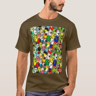 T-shirt Couleur Perroquets Et Perruques
