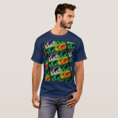 T-shirt couleur pop art World Maps (Devant entier)