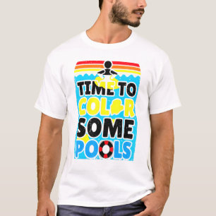 T-shirt Couleur Quelques Piscines Peuvent Dans La Piscine