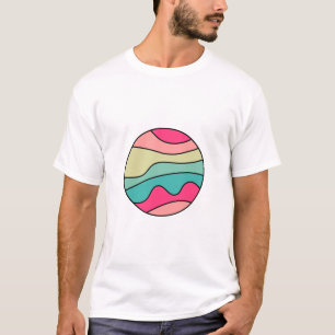 T-shirt Couleur ronde Abstraite 160422(01)