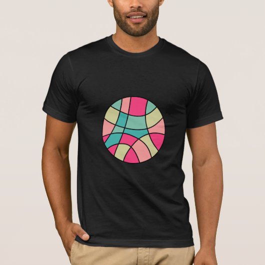 T-shirt Couleur ronde Abstraite 160422(07) (Devant)