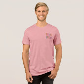 T-shirt couleur rose haut de gamme Logo personnali (Recto plein)