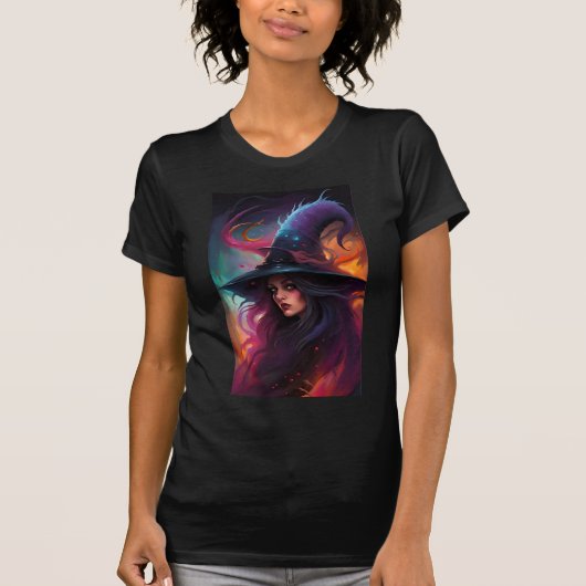 T-shirt couleur Sorcière rétro (Devant)