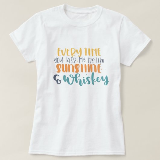 T-shirt Couleur Sunshine & Whiskey (Design devant)