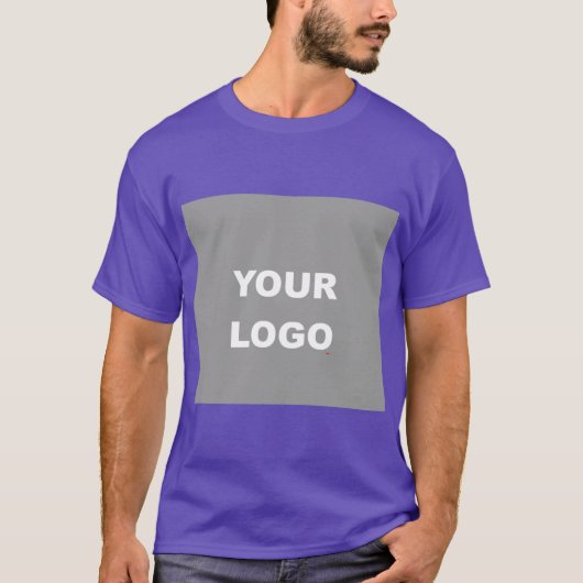 T-shirt Couleur violet Ajouter votre image Photo Logo (Devant)