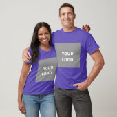 T-shirt Couleur violet Ajouter votre image Photo Logo (Unisexe)