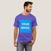 T-shirt Couleur violet Ajouter votre image Photo Logo (Devant entier)