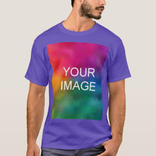T-shirt Couleur violet personnalisé Ajouter un logo image 